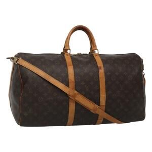 LOUIS VUITTON Monogram Keepall Bandouliere 55 Boston Bag M41414